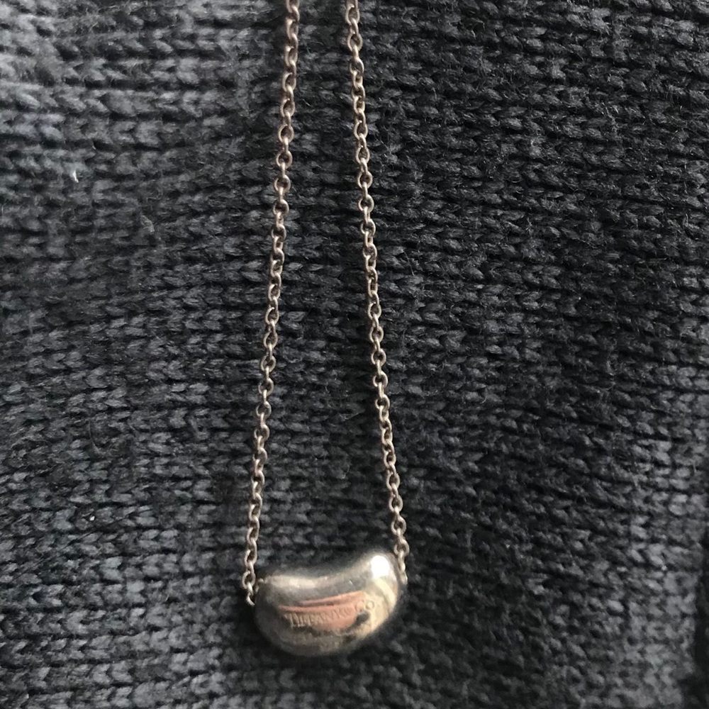 Tiffany Small Bean Silver Necklace